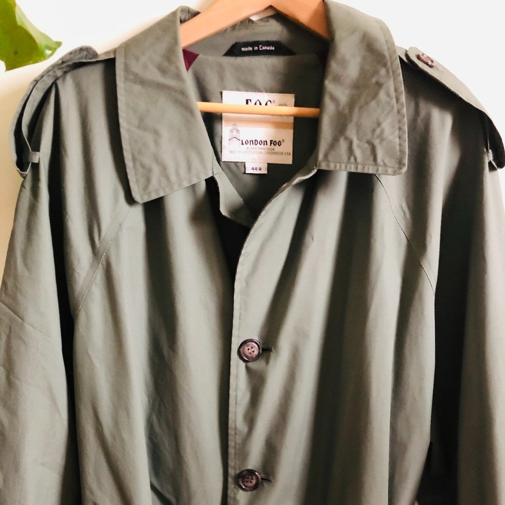 Vintage London Fog Water Repellent Trench Rain Coat - Picture 3 of 16